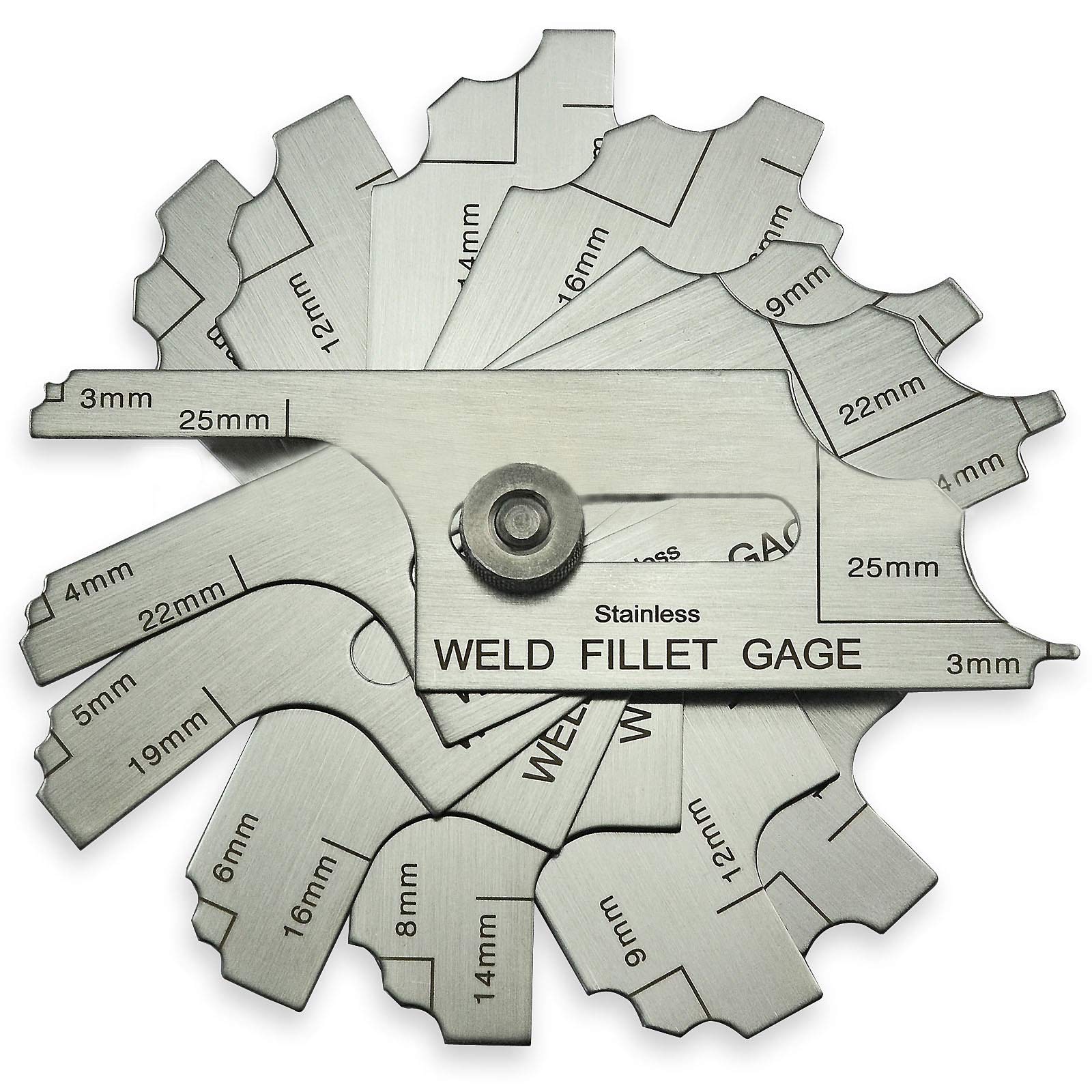 7piece Fillet Weld Set Gage RL Gauge Welding Inspection Test Ulnar Metric