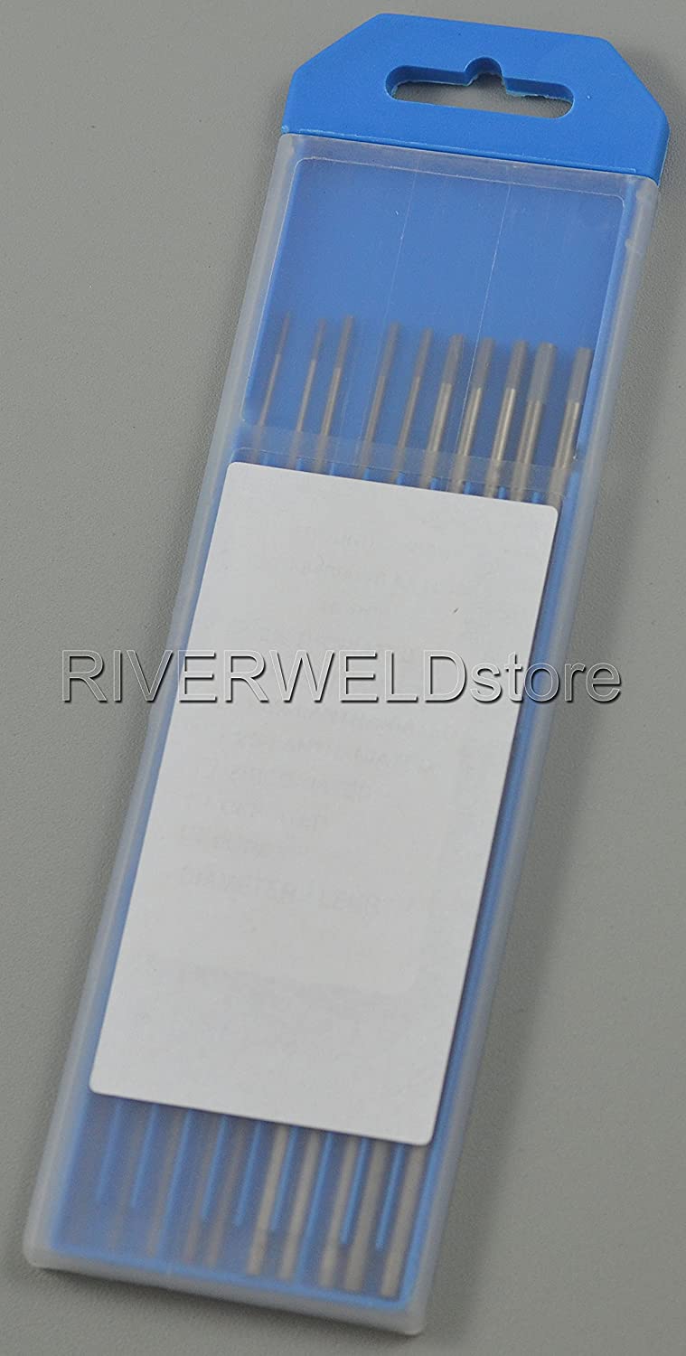 2% Ceriated WC20 Grey TIG Welding Tungsten Electrode (0.40" 1/16" 3/32" 1/8" 10pk)