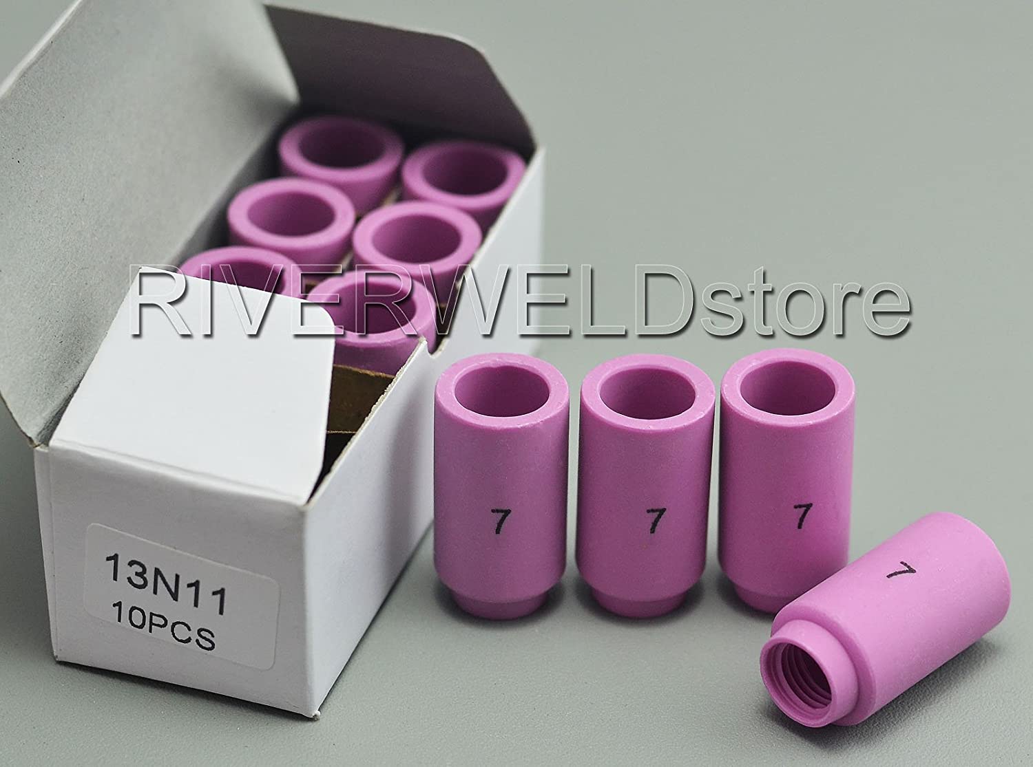 13N11#7 7/16" Orifice TIG Alumina Nozzle Ceramic Cups Fit PTA SR DB WP 9 20 25 TIG Welding Torch Accessories 10PK