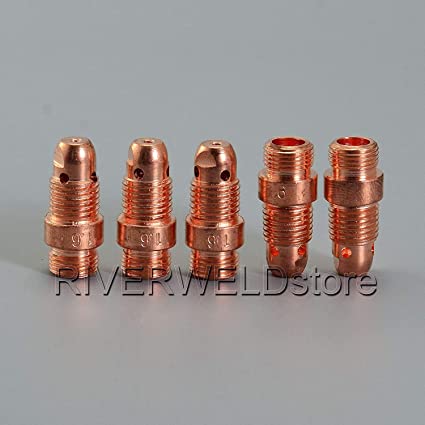 TIG Stubby Collet Body 17CB20 (1.60mm x 25mm) for PTA DB SR WP 17 18 26 TIG Welding Torch 10pk