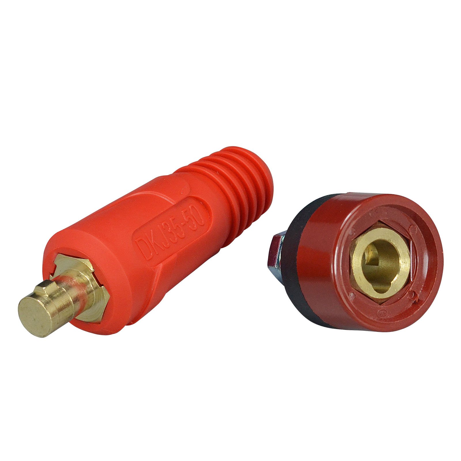 RIVERWELD TIG Welding Cable Panel Connector-plug and Socket Dinse Dinze Quick Fitting (4, DKJ35-50 & DKZ35-50)