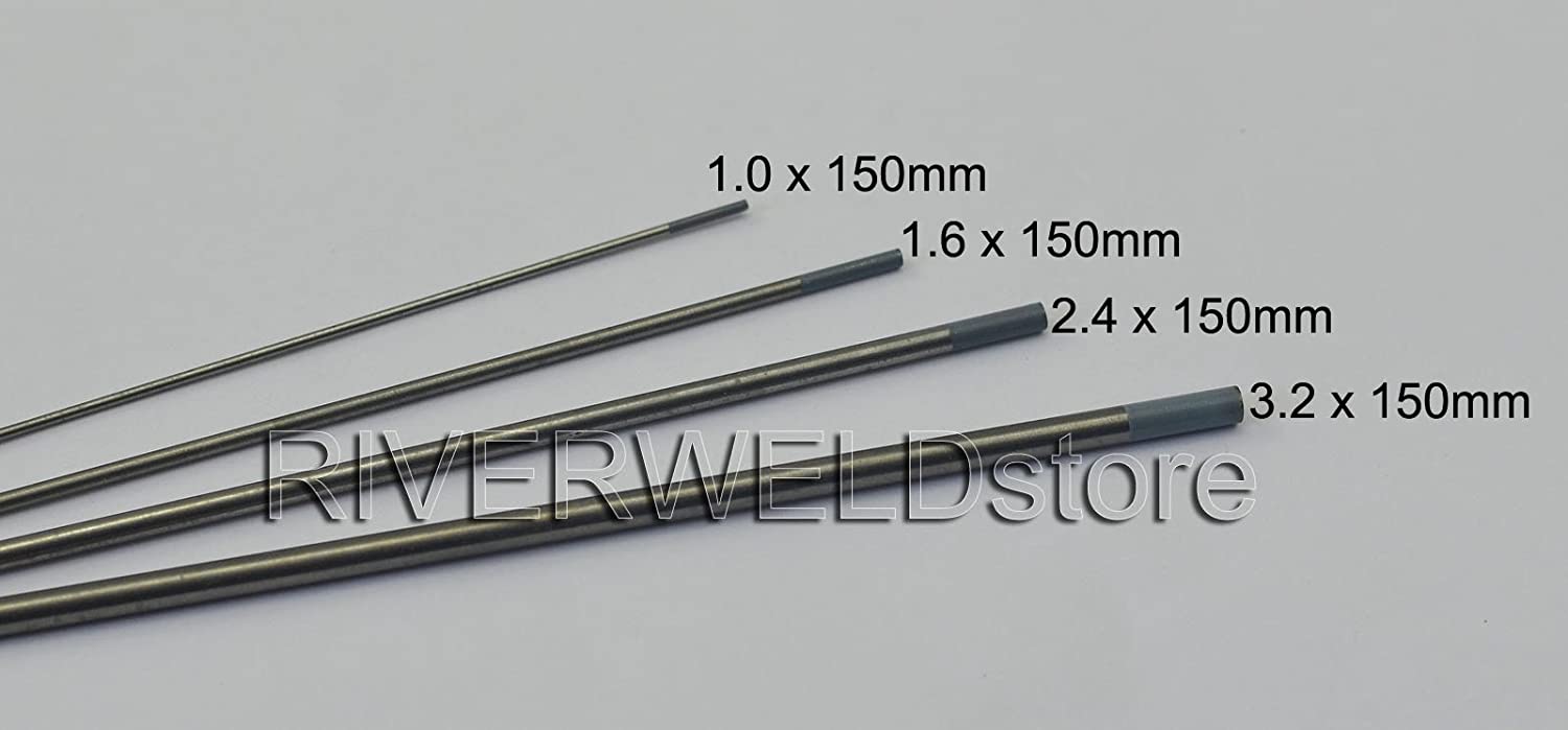 2% Ceriated WC20 Grey TIG Welding Tungsten Electrode (0.40" 1/16" 3/32" 1/8" 4pcs)