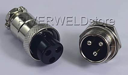 3pins Socket Connector Aviation Plug 16-3P Male+ Female Metal Self Locking,1Set