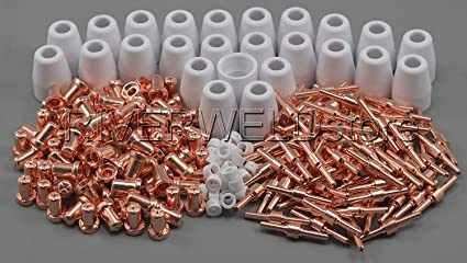 LG40 PT31 Plasma Cutter Cutting Consumable Plasma Tips Electrodes Extended 250pcs