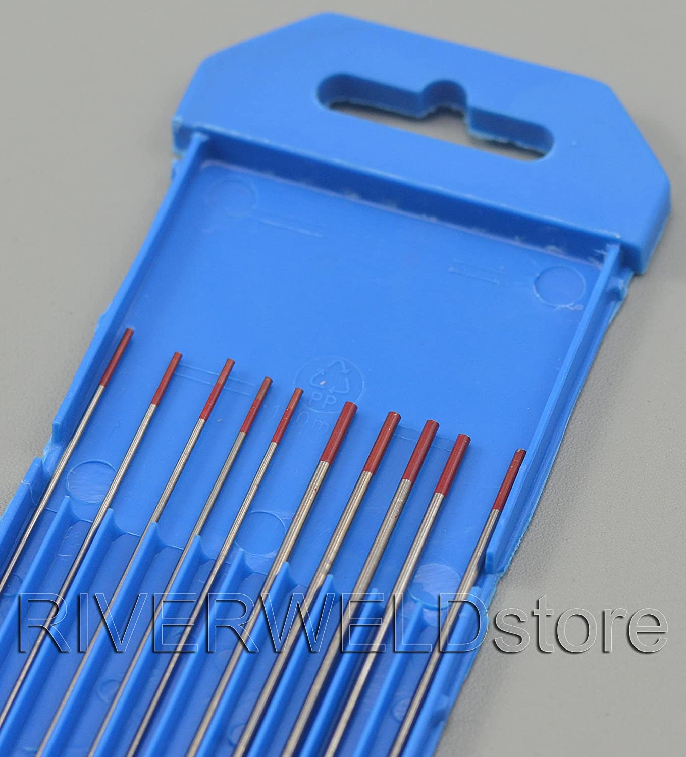 2 Percent Thoriated WT20 Red TIG Tungsten Electrode Assorted Size 10pk