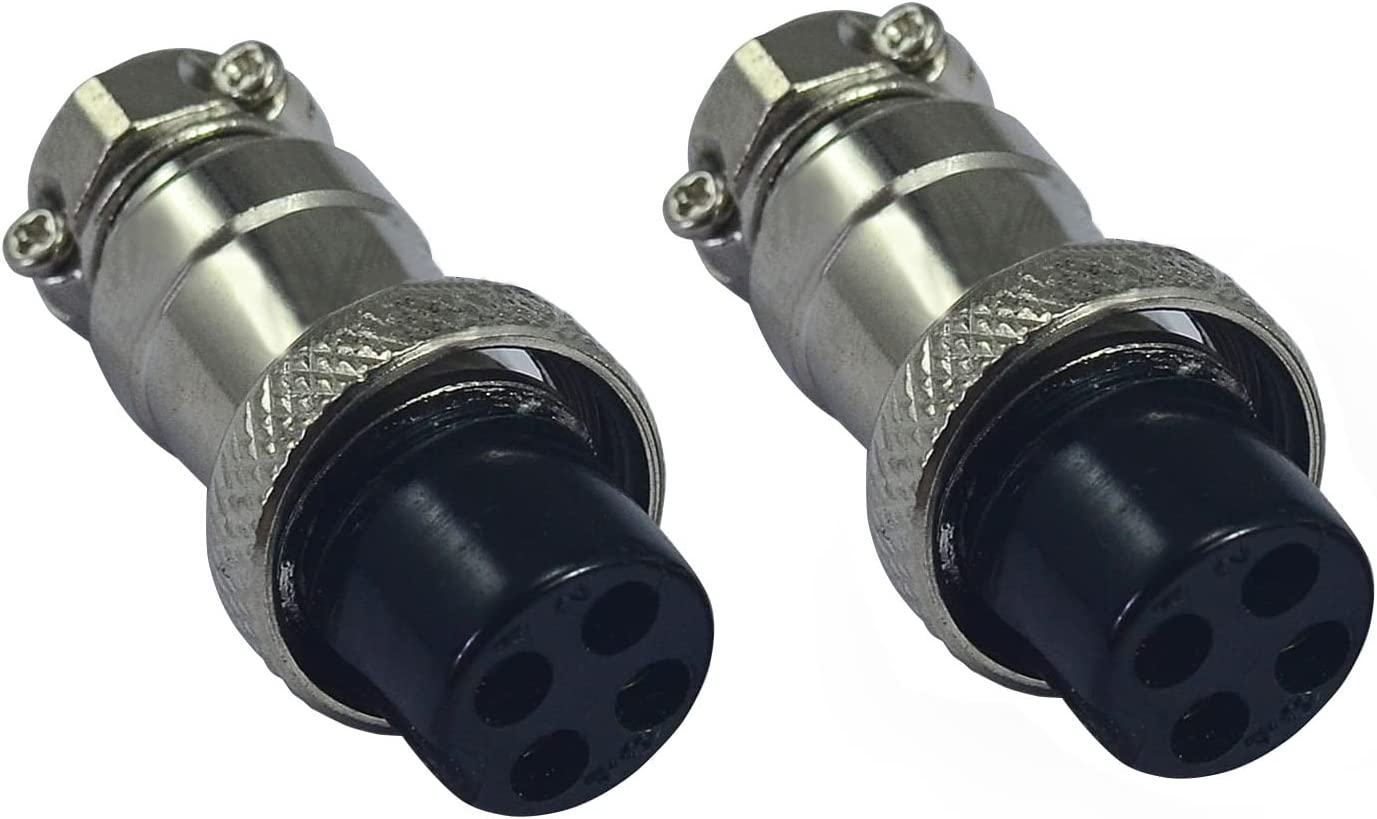 4 Pins Sockets Connector Aviation Plug Female 16-4P Fit TIG Welding & Plasma Cutting Torch 2PK