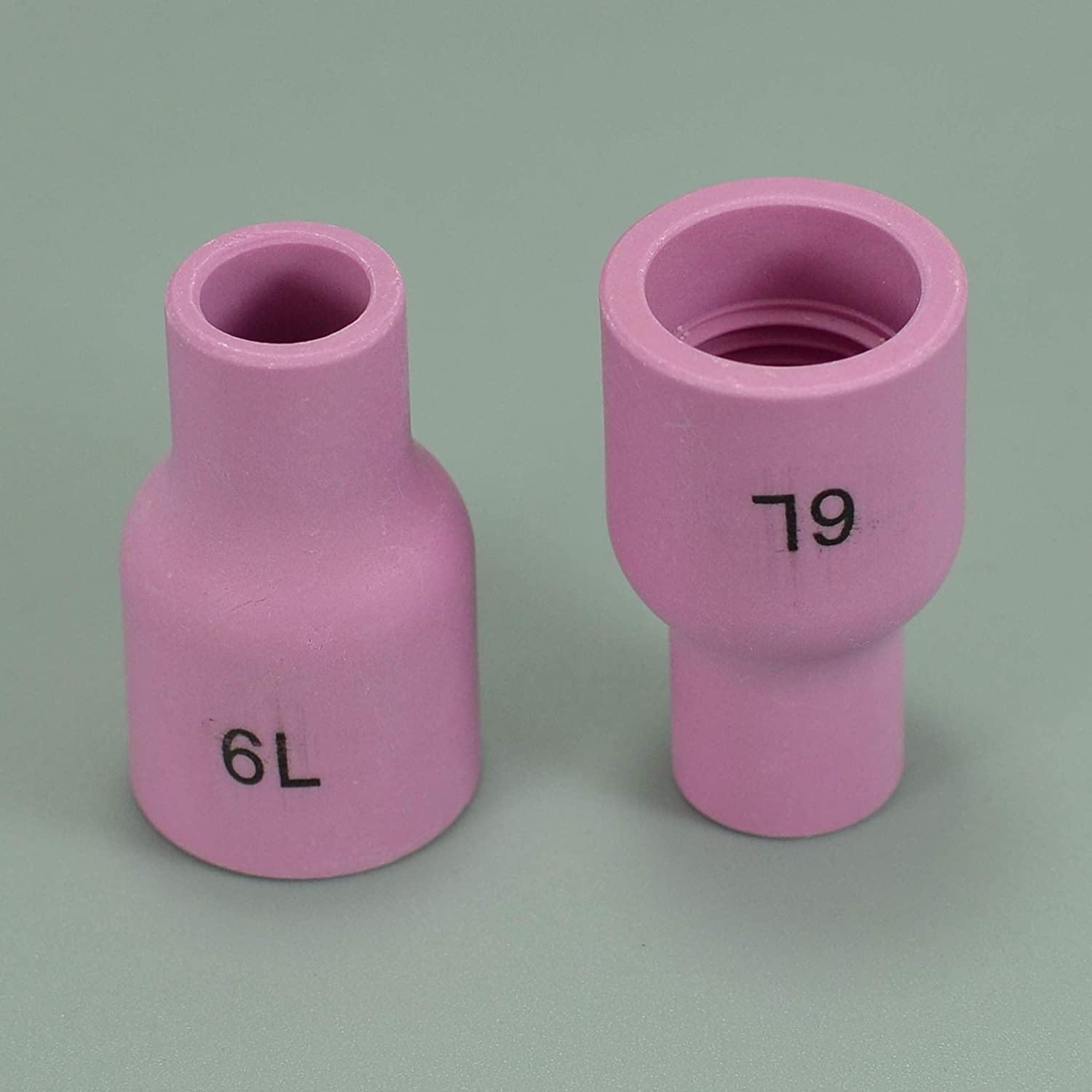 TIG Gas Lens Aluminia Nozzle Ceramic Cup Long 53N60L (#6L 3/8" Orifice) for SR WP 9 20 25 TIG Welding Torch 10pk