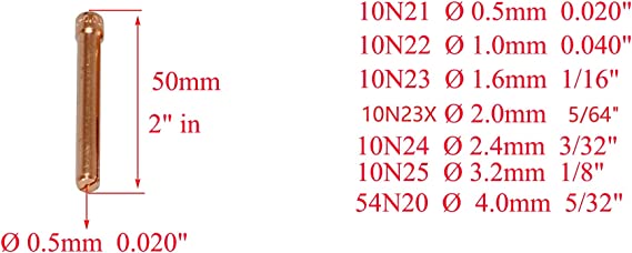 TIG Gas Lens Back Cap Long Alumina Nozzle Assorted Size Kit Fit QQ300 PTA DB SR WP 17 18 26 TIG Welding Torch 50pcs