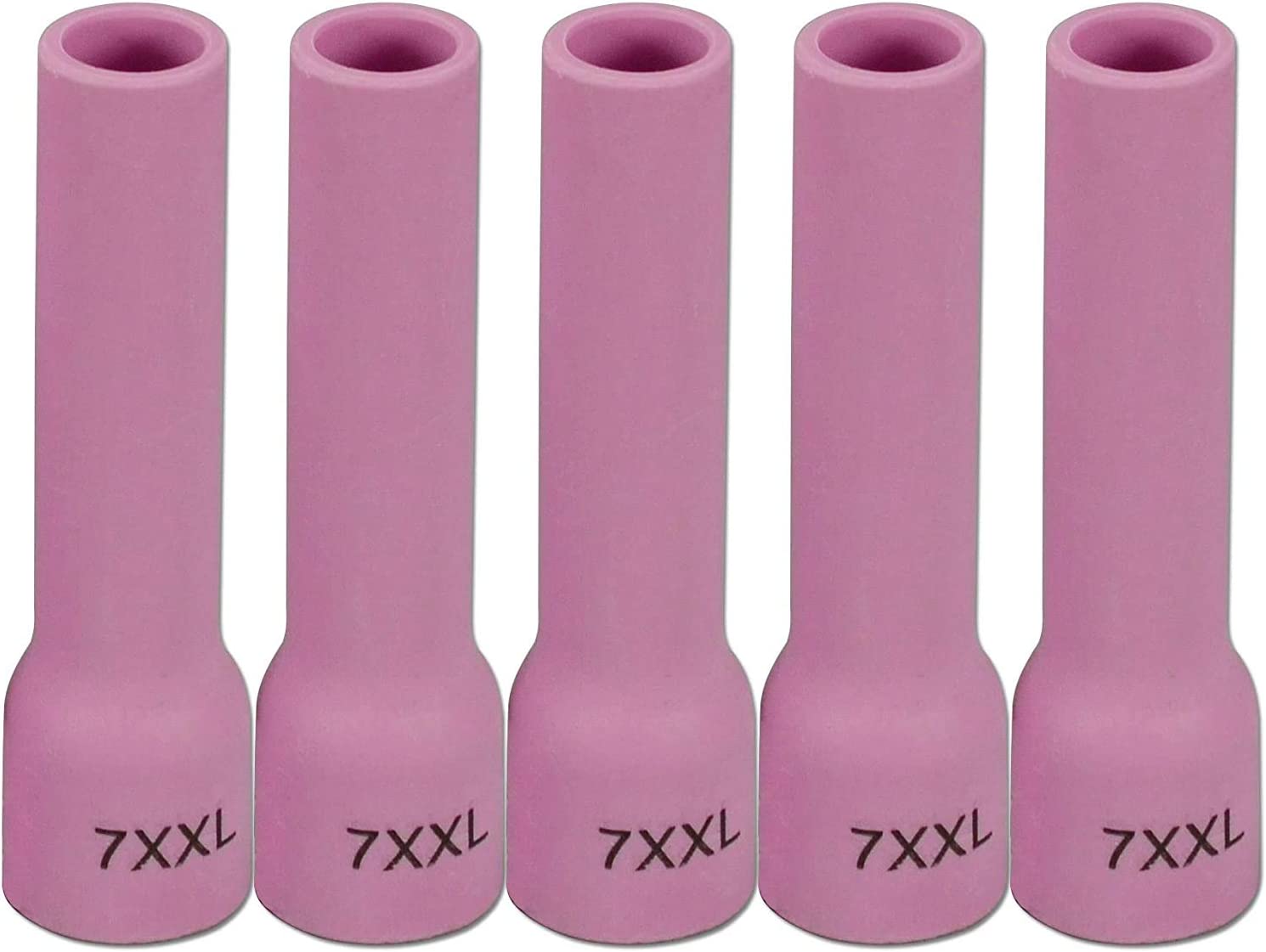 TIG Gas Lens Aluminia Nozzle Ceramic Cup Extra Long 53N61XXL (#7XXL 7/16" Orifice) for SR WP 9 20 25 TIG Welding Torch 5pk 