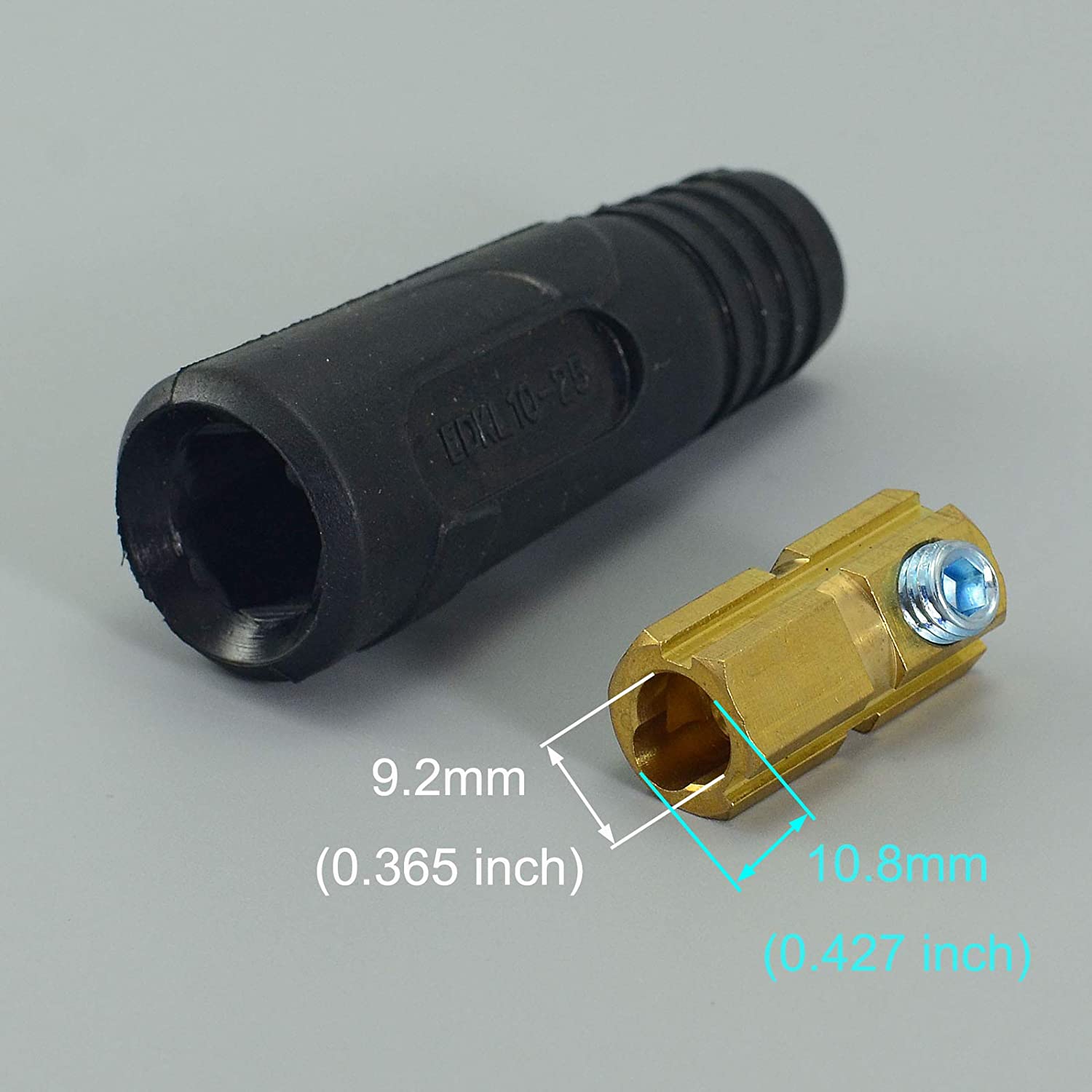 DINSE Welding Cable Joint Quick Connector Female DINSE-Style 100Amp-200Amp 16-25 SQ-MM 2pk