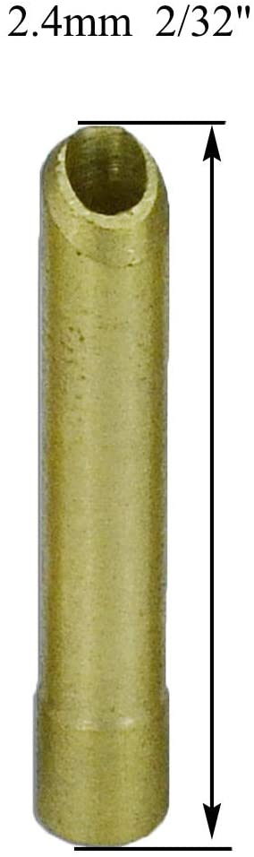 RIVERWELD WP 17 18 26 TIG Welding Torch Wedge Collet Tungsten Apdapter Gas Saver Glass Cup (9/16" x 1-5/16") Kit (Wedge Collet 0.040" 1/16" 3/24" 1/8")