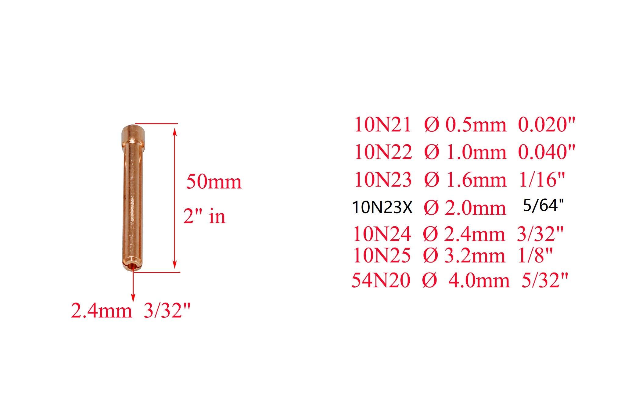 TIG Gas Lens Collets Body 45V64 10N24 (3/32" & 2.4mm Orifice) 54N63 Insulator Alumina Nozzle Ceramic Cup 53N87 (#12 3/4") 53N88 (#10 5/8") Kit Fit DB PTA SR WP 17 18 26 TIG Welding Torch 9pcs