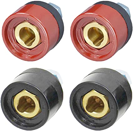 RIVERWELD TIG Welding Cable Panel Connector Socket Quick Fitting Red Black DKZ10-25 4pcs