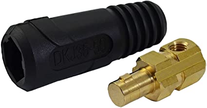 TIG Welding Cable Panel Connector-Plug and Socket DKJ35-50 and DKZ35-50 Set Quick Fitting 2pcs