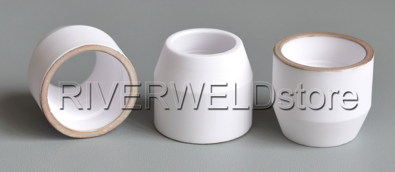 RIVERWELD P-80 Plasma Cutting Torch Consumables Plasma Tip Electrodes kit (Ceramic Cup Silver-Gilt 10pk)