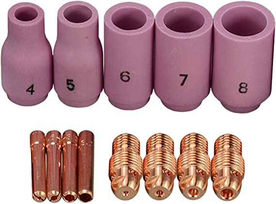 TIG Collet Body Accessory Consumables Kit Fit WP 9 20 25 TIG Welding Torch 13pcs