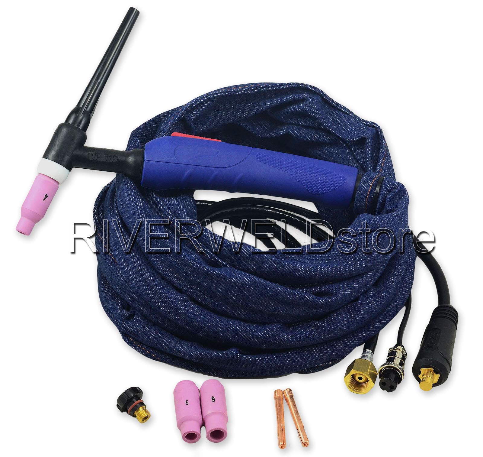 WP 17 SR17 12 Feet 150Amp Air-Cooled Tig Welding Torch Complete (17F 12Ft)