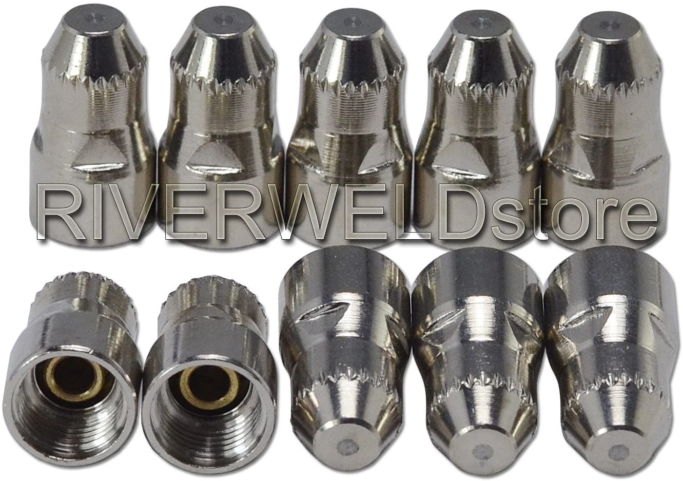 RIVERWELD P-80 Plasma Cutting Torch Consumables Plasma Tip Electrodes kit (Electrodes 10pk)