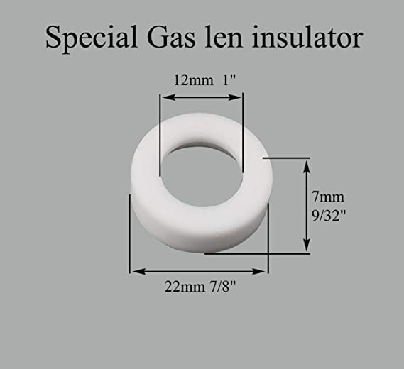 TIG Stubby Gas Lens 17GL040 10N22S (0.040" & 1.0mm") Insulated Cup #10 (5/8" & 16mm) Ceramic Cup 53N58 (#4 1/4??); 53N59 (#5 5/16??) ; 53N60 (#6 3/8??) Kit Fit DB SR WP 17 18 26 TIG Welding Torch 12pcs