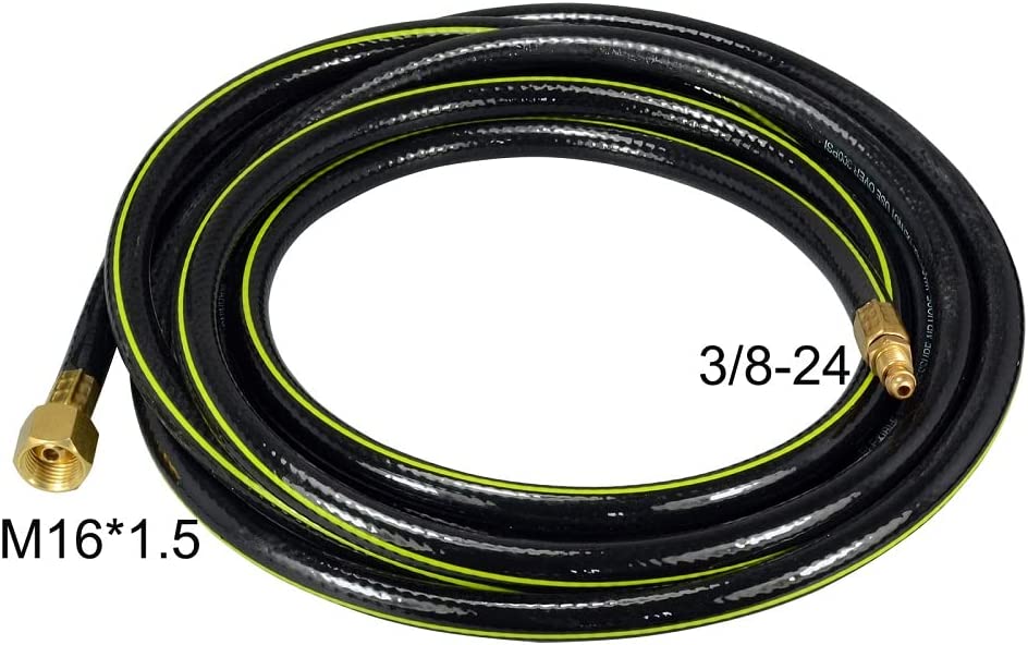 Power Cable Hose for WP-17 TIG Welding Torch 12" Feet Wire 10mm2 Connector 3/8-24 Inside M16x1.5 (WP17 12")