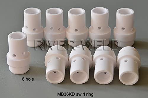 RIVERWELD 36KD MB36 Contact Tip Gas Nozzle Conical Contact TIP Holder-Difuser Accessories Consumables (Gas Diffuser 10pk)