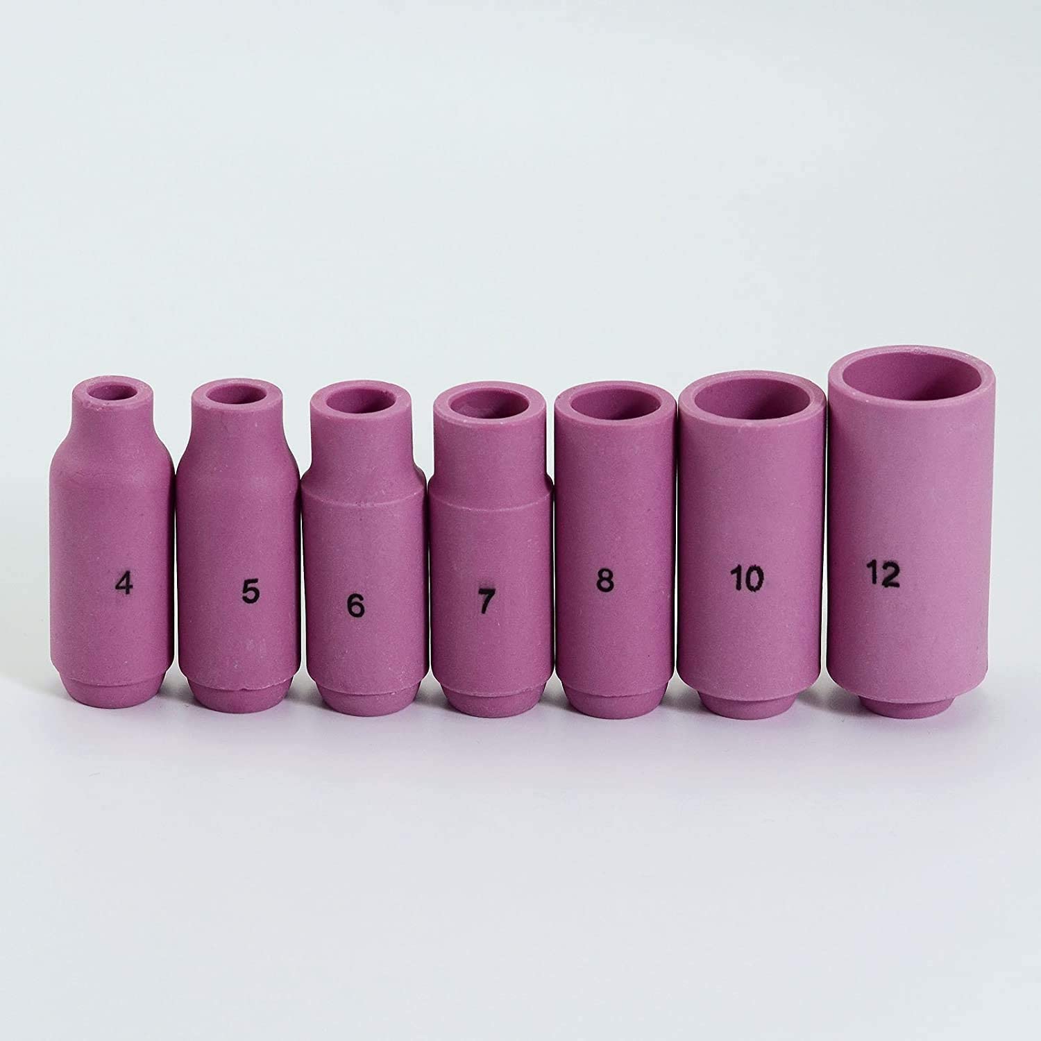 TIG Alumina Nozzles Ceramic Shield Cup 10N44#12 10N45#10 10N46#8 10N47#7 10N48#6 10N49#5 10N50#4 Kit Fit SR WP 17 18 26 TIG Welding Torch 7pcs