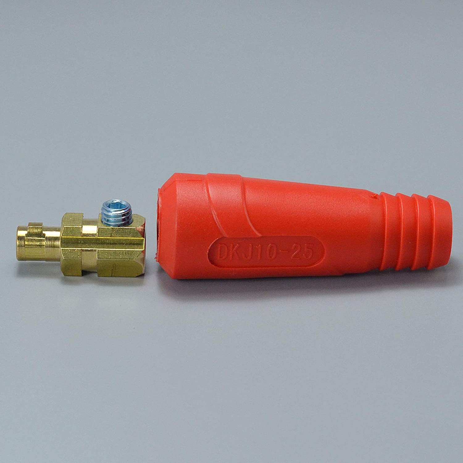 RIVERWELD TIG Welding Cable Panel Connector Socket Set Quick Fitting Dinse-Style 200Amp (2, DKJ10-25)