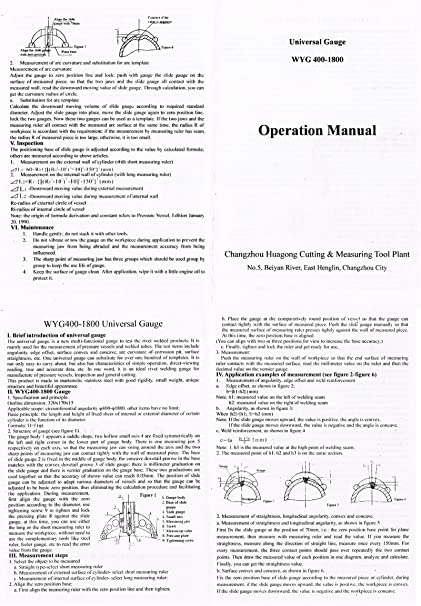 Multi-Function Universal Gauge WYG400 Weld Gauge Measurement Metric