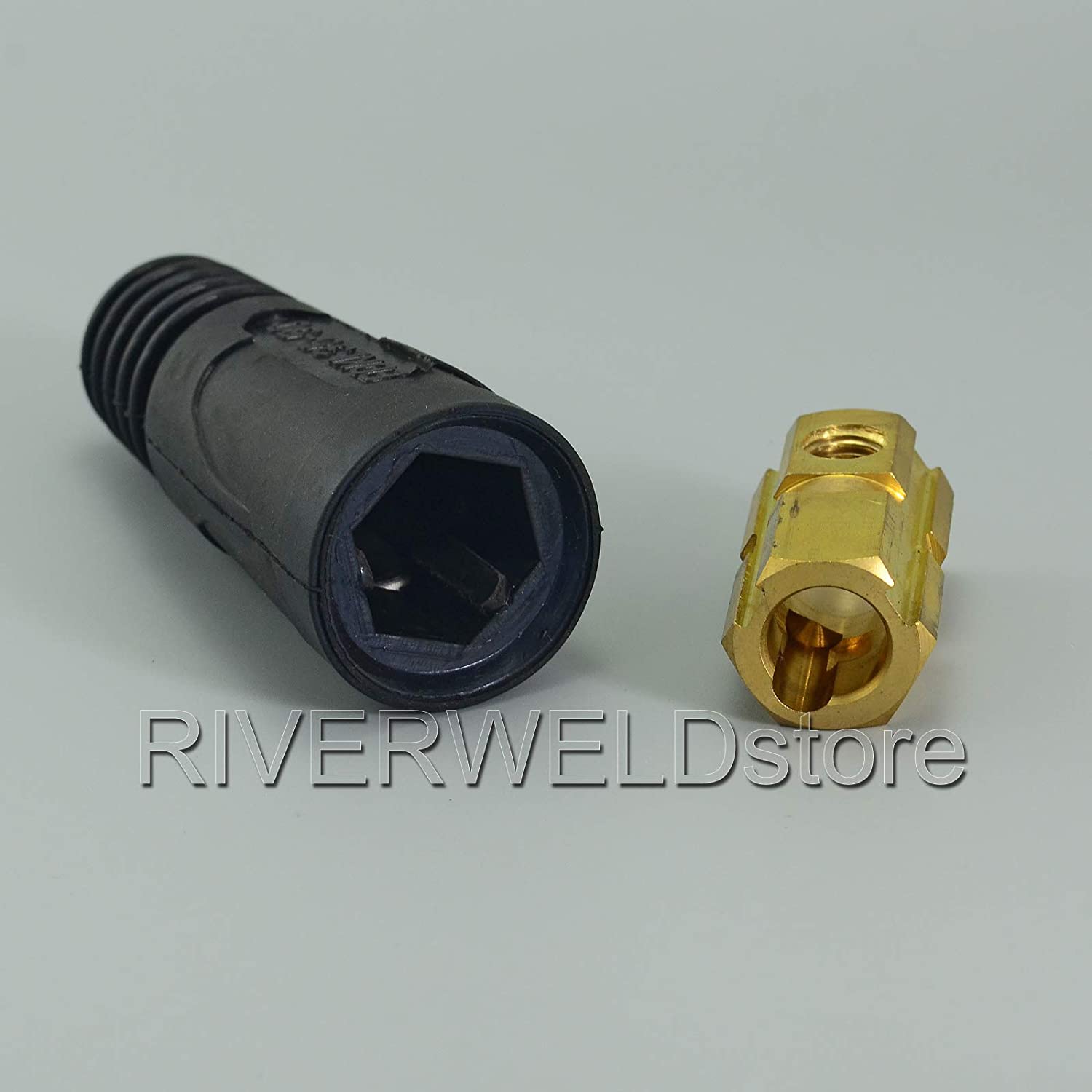 DINSE Welding Cable Joint Quick Connector Female DINSE-Style 200Amp-300Amp 35-50 SQ-MM 2pk