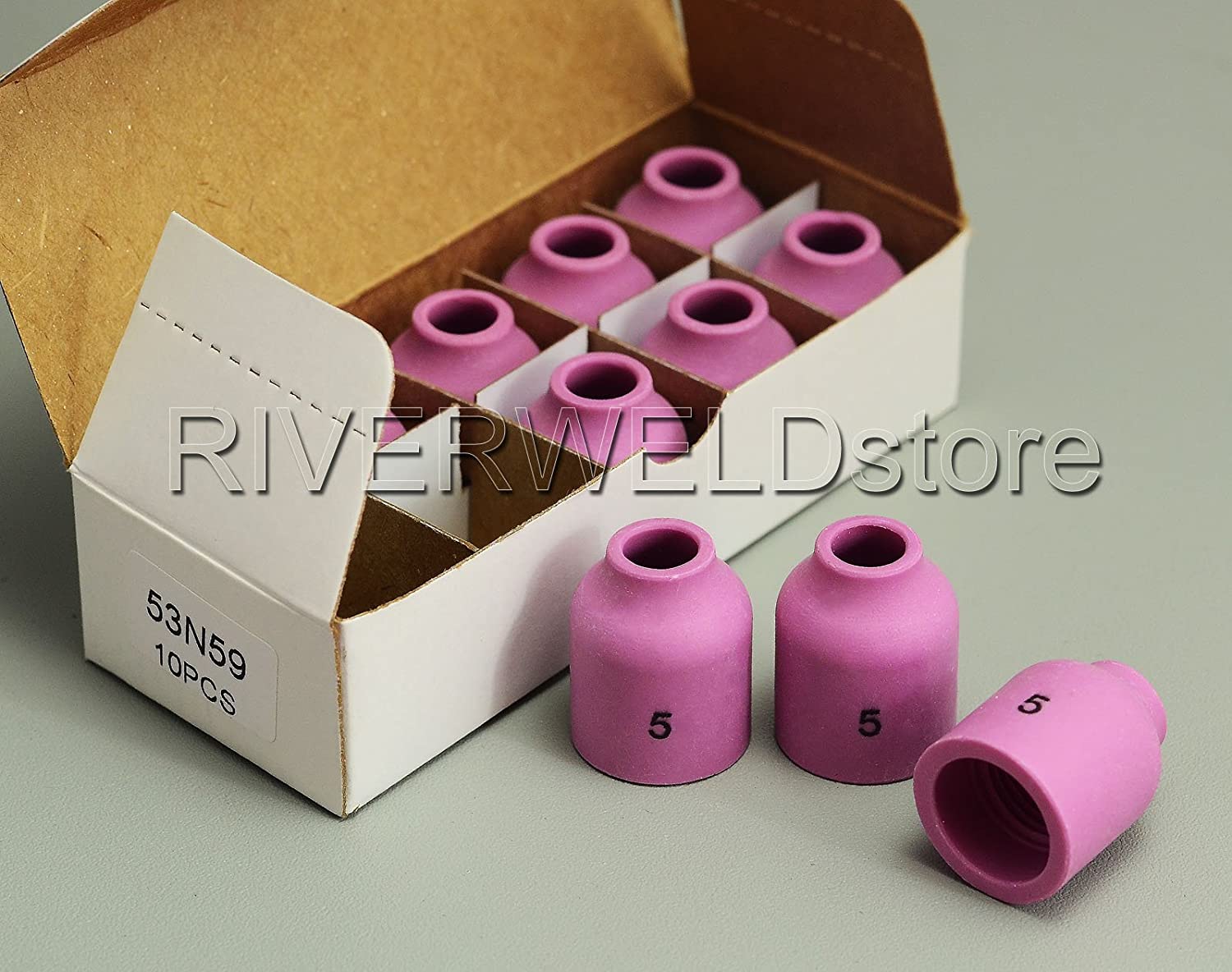 TIG Gas Lens Alumina Nozzle Ceramic Cup 53N59 5# 5/16" Orifice Fit PTA DB SR WP 9 20 24 25 TIG Welding Torch 10pk