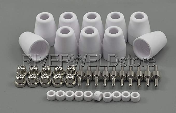 40pcs LG-40 PT-31 Plasma Cutter Torch Consumables Common Nickel-Plated CUT-40 30