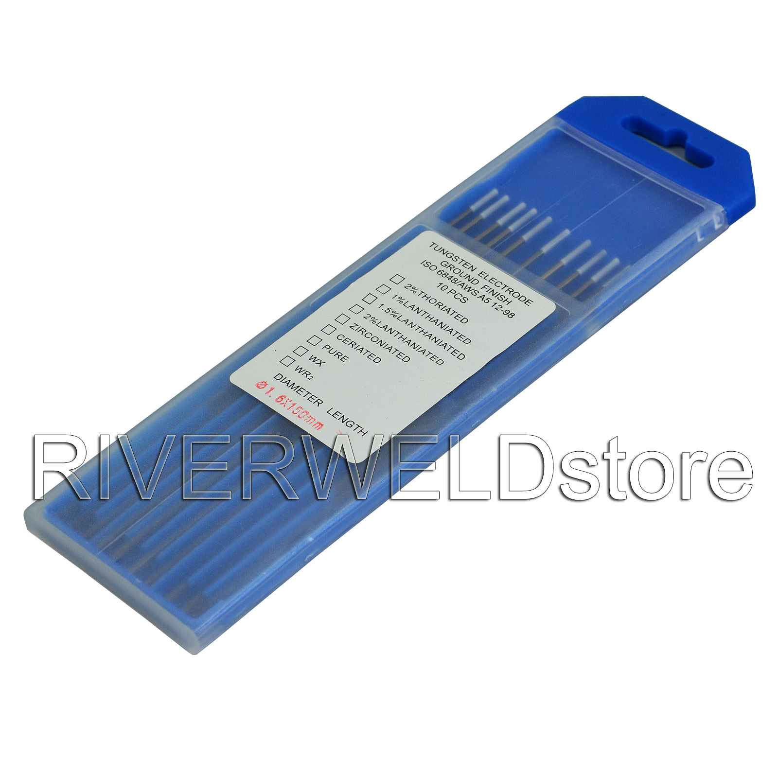 0.8 Percent Zirconiated WZ8 TIG Tungsten Electrode Assorted Size 8pcs