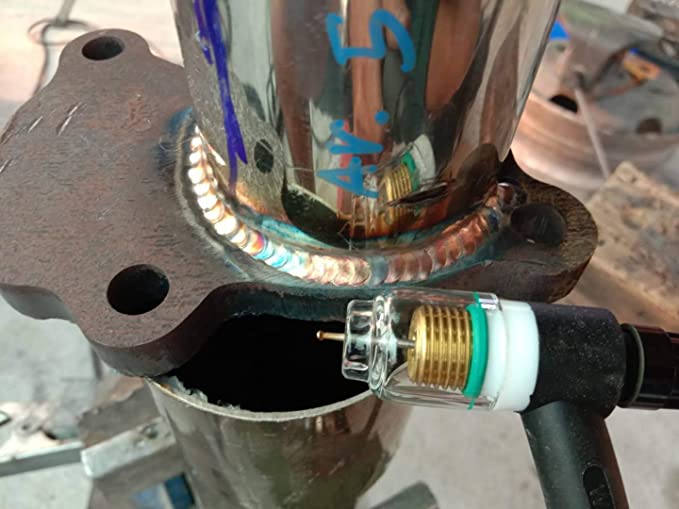 Insulated Glass Cup Long #10L (9/16" x 1-5/16") Wedge Collet Tungsten Apdapter Gas Saver (1/16" & Ø1.6mm) (3/32" & Ø2.4mm) Kit for SR WP 17 18 26 Series TIG Welding Torches Part 11 pieces