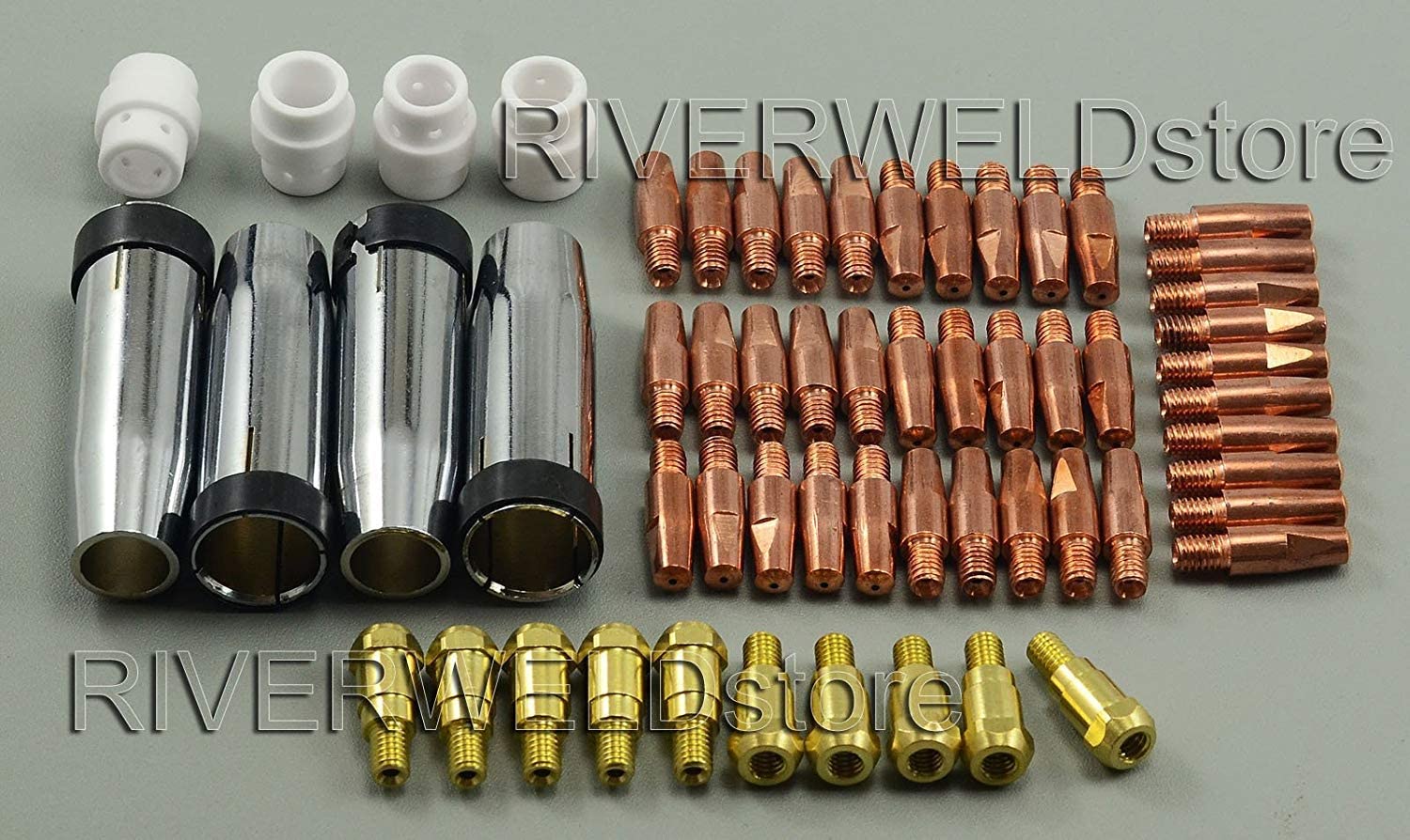 Contact Tip .040" .030" Conical Gas Nozzle Tip Holder Fit 24KD MB24 MIG MAG Co2 Welding Torch 59pcs