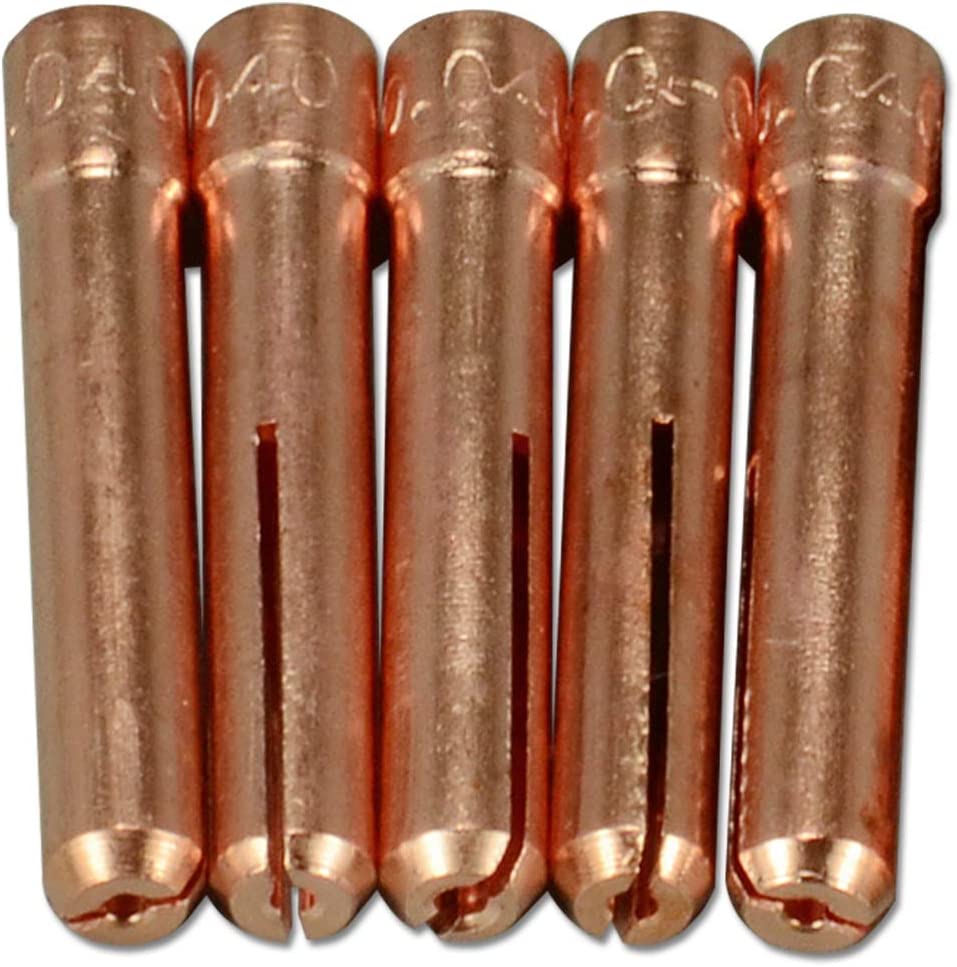 TIG Collets 13N21 (0.040" & 1.00mm) Orifice Fit DB PTA SR WP 9 20 25 TIG Welding Torch 10pk