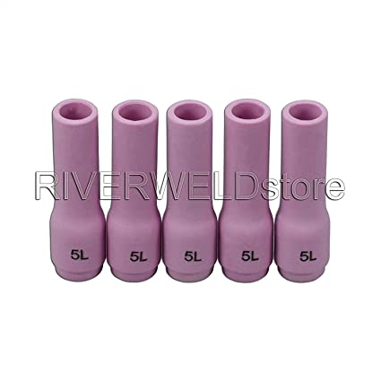 TIG Alumina Nozzles Ceramic Cups Long 796F72#5L (D8.0 x 48mm) Orifice Fit DB SR WP 9 20 25 TIG Welding Torch 10pk
