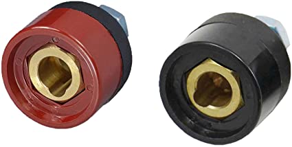 RIVERWELD TIG Welding Cable Panel Connector-Plug and Socket Quick Fitting 315Amp DKZ35-50 Red Black 4pcs