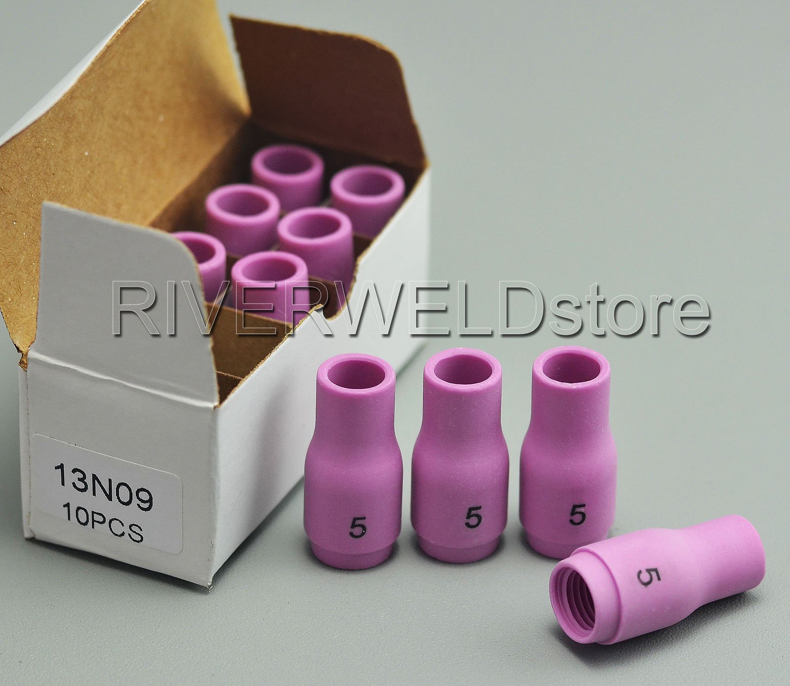 RIVERWELD 13N09#5 5/16" orifice TIG Alumina Nozzle Ceramic Cups Fit PTA SR DB WP 9 20 25 TIG Welding Torch Accessories 10pk