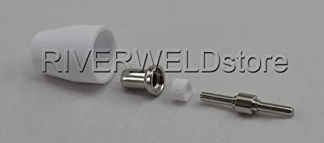 RIVERWELD PT-31 LG-40 20072 Plasma Cutter Torch Body & Roller Guide Wheel Spacer &Plasma Tip Electrode Nozzle Gas Ring Shield Cup Kit 42pcs