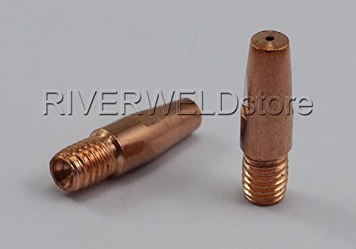RIVERWELD 36KD MB36 Contact Tip Gas Nozzle Conical Contact TIP Holder-Difuser Accessories Consumables (Contact Tips 0.045" M8 20pk)