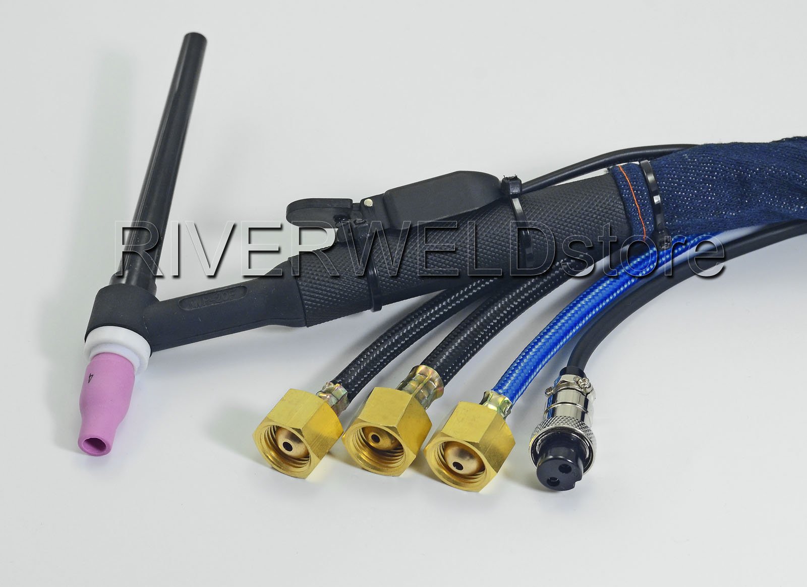 WP 20 WP-20F 200amp Water-Cooled TIG Welding Torch Complete and Flexible Head Body 25 Feet 7.6 Meters