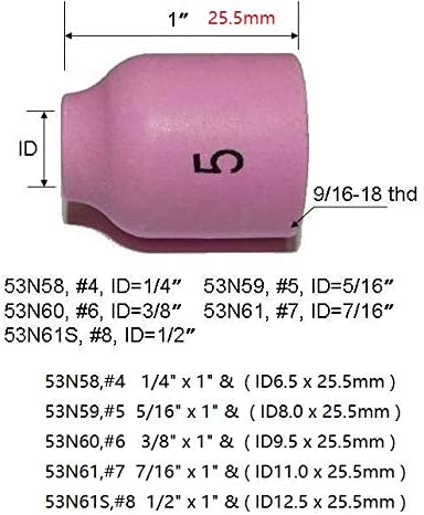 TIG Gas Lens Collets Body Alumina Nozzles Kit Fit PTA DB SR WP 9 20 TIG Welding Torches 12pcs