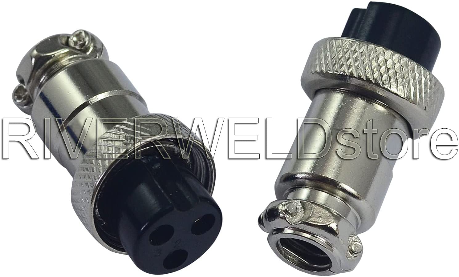 3pin Aviation Socket Air Connector 16-3P Female fit Plasma TIG Welding Torch 2PK