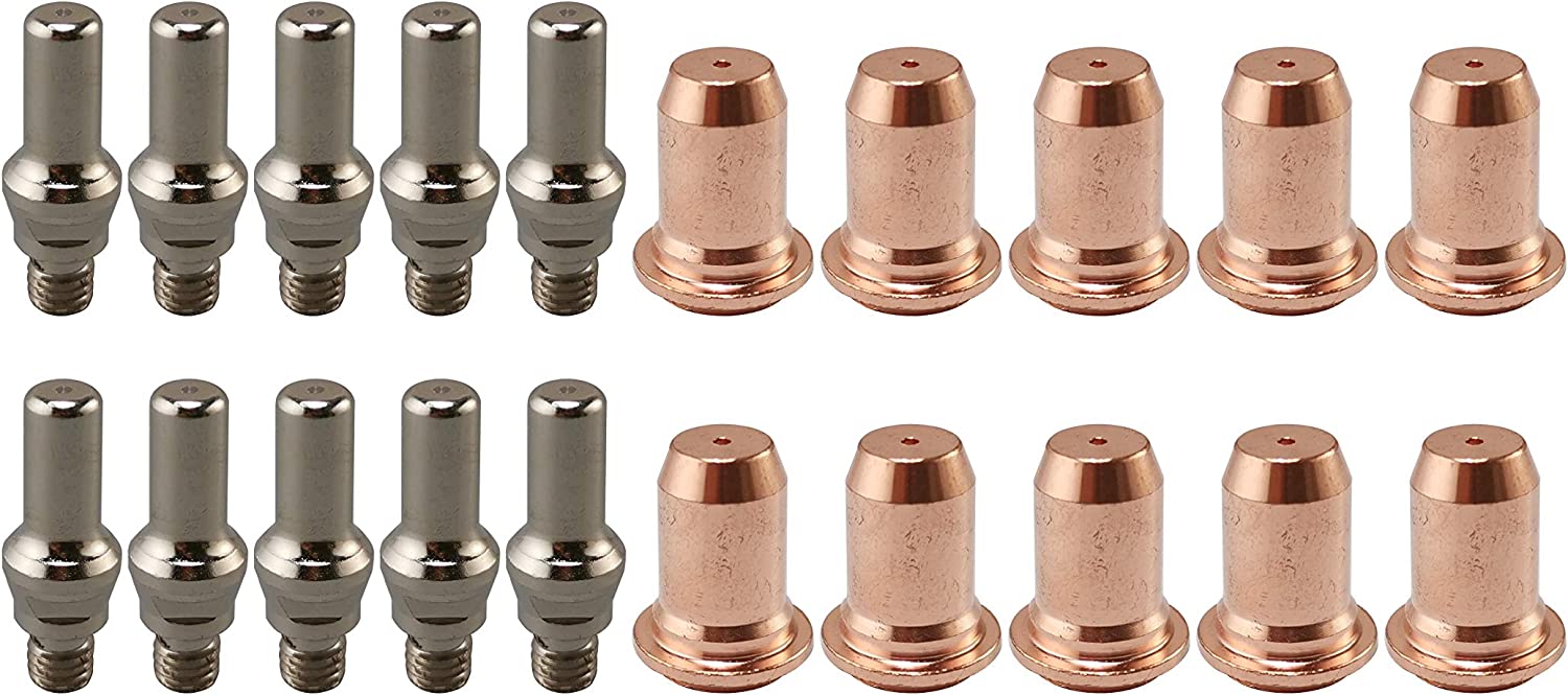 RIVERWELD IPT-60 PT60 Plasma Cutter Torch Consumables Accessories (Electrodes Tips kit 20pcs)