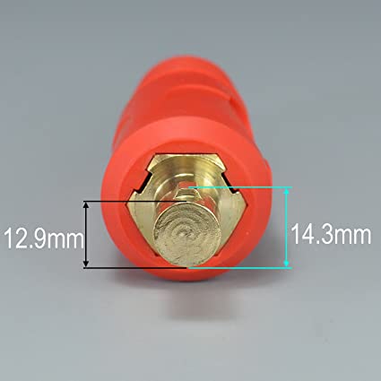 RIVERWELD TIG Welding Cable Panel Connector-Plug and Socket DKJ35-50 & DKZ35-50 Quick Fitting Red Color 4pcs