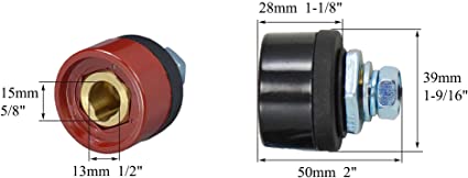 RIVERWELD TIG Welding Cable Panel Connector-Plug and Socket Quick Fitting DKZ35-50 2pcs