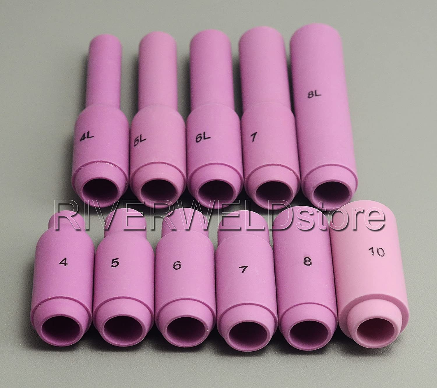 TIG Alumina Nozzles 10N50L 10N49L 10N48L 10N47L 10N46L Kit Fit DB PTA SR WP 17 18 26 TIG Welding Torch Accessories Consumables 11pcs