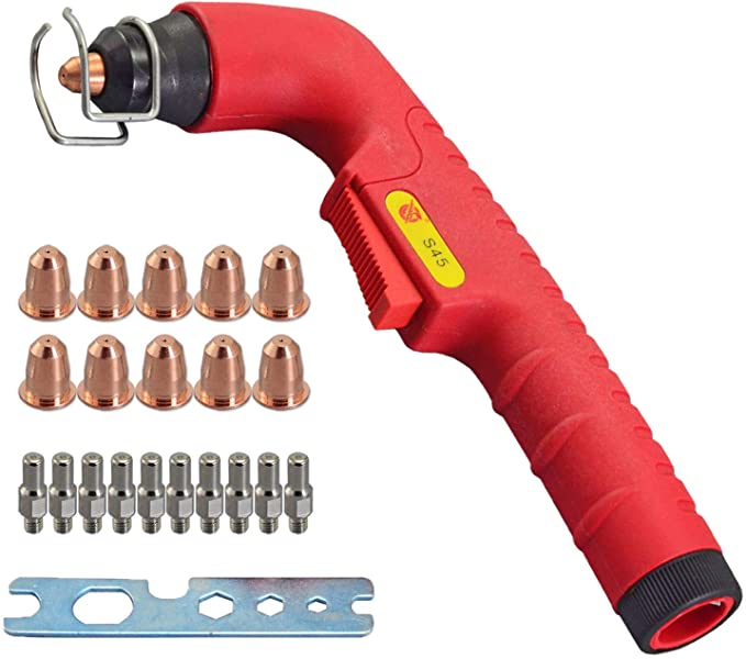 Kit Consumabili Torcia Plasma S45 - 23 Pezzi Con Elettrodi, Ugelli E Accessori Per Taglio Professionale