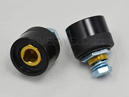 RIVERWELD TIG Welding Cable Panel Connector Socket Set DKJ35-50 and DKZ35-50 Quick Fitting 2pcs
