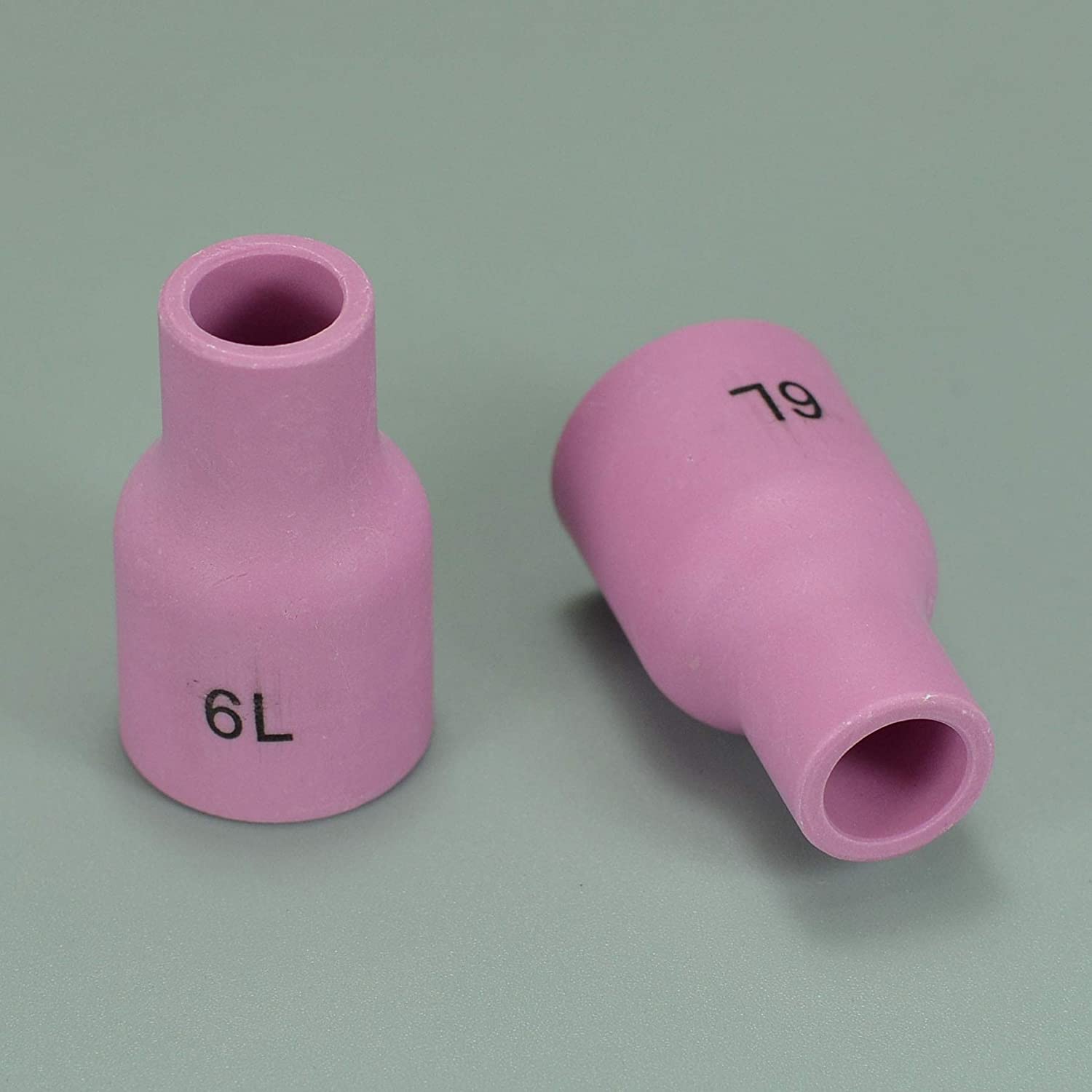 TIG Gas Lens Aluminia Nozzle Ceramic Cup Long 53N60L (#6L 3/8" Orifice) for SR WP 9 20 25 TIG Welding Torch 10pk